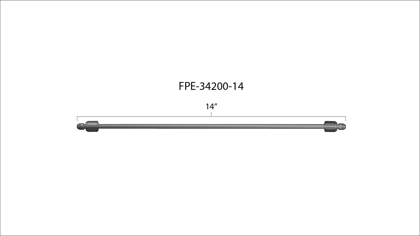 High Pressure Fuel Line 8mm x 3.5mm Line M14 x 1.5 Nuts Fleece Performance