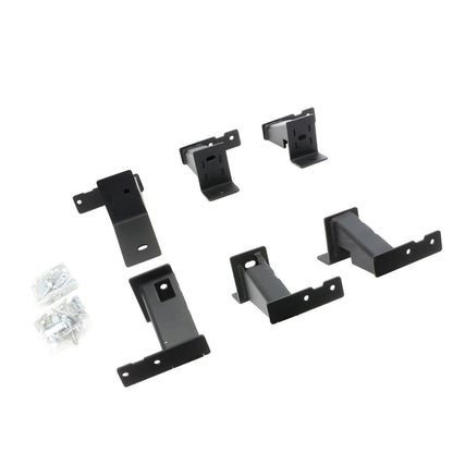 Dominator Xtreme D6 SideSteps With Frame Mounted Bracket Kit Textured Black 2005-2023 Toyota Tacoma Go Rhino