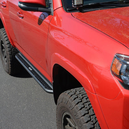 Dominator Xtreme DSS SideSteps With Frame Mounted Bracket Kit Textured Black 2014-2024 Toyota 4Runner Go Rhino