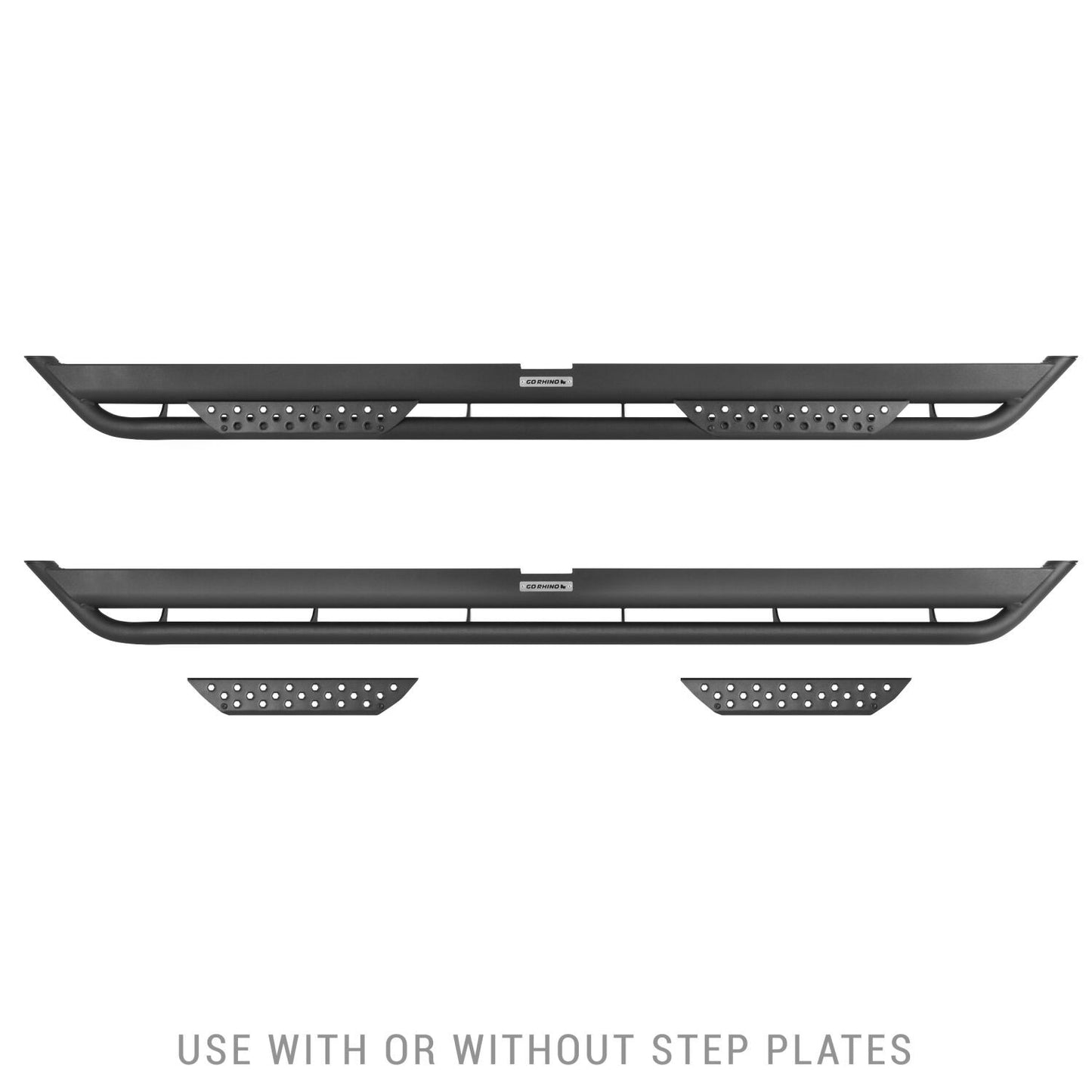 Dominator Xtreme DT SideSteps With Frame Mounted Bracket Kit Textured Black 2018-2026 Jeep Wrangler Go Rhino