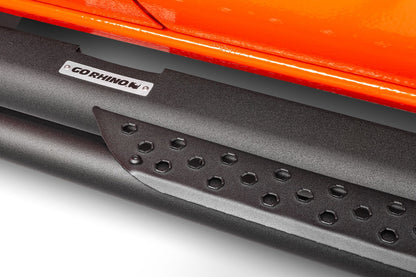Dominator Xtreme DT SideSteps With Frame Mounted Bracket Kit Textured Black 2020-2025 Jeep Gladiator Go Rhino