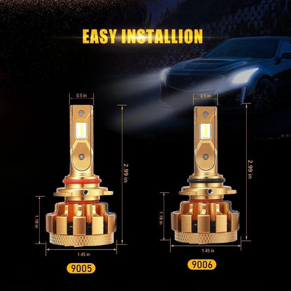 For 2007 GMC Sierra 3500 F-16 Plus Series Built-in Canbus Automotive Grade 14000LM LED Light Bulbs High Low Beam Bundle