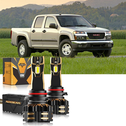 For 2004-2012 GMC Canyon 9005 9006 LED Headlight Bulbs Bundle