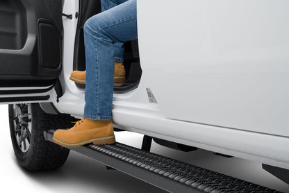 Growler Step System Cab Length (1 Step per Side) 7 Inch Board 2019 (New Body Style)-2025 Chevy Silverado/GMC Sierra 1500/2020-2025 2500 HD/3500 HD Double Cab  Textured Black NFab