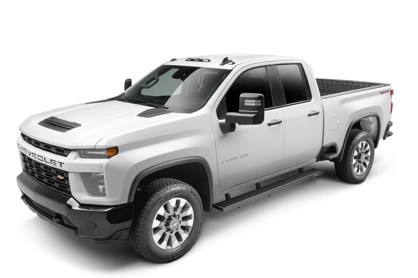 Growler Step System Cab Length (1 Step per Side) 7 Inch Board 2019 (New Body Style)-2025 Chevy Silverado/GMC Sierra 1500/2020-2025 2500 HD/3500 HD Double Cab  Textured Black NFab
