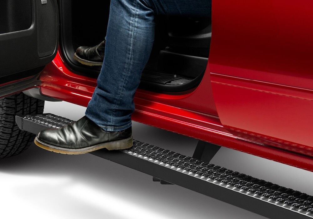 Growler Step System Cab Length (1 Step per Side) 7 Inch Board 2019-2025 Ram 2500/3500/4500/5500 Crew Cab Textured Black NFab