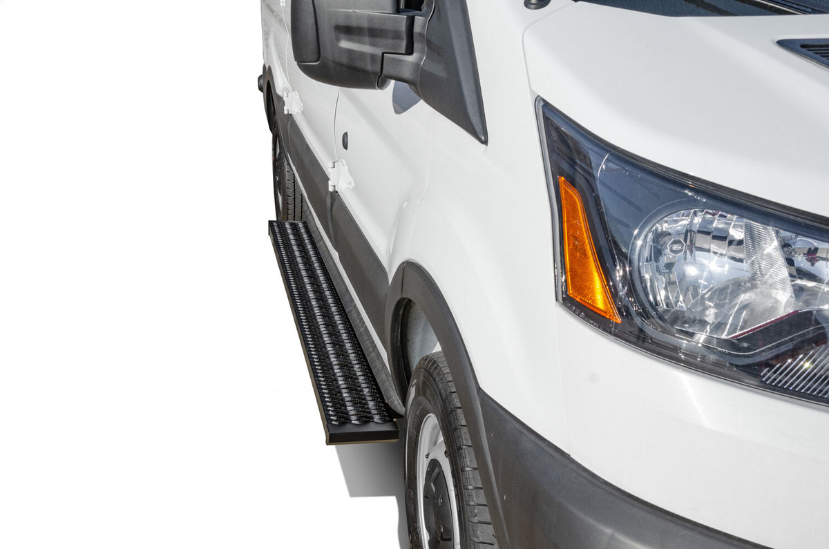 Growler Step System Cab Length (1 Step per Side) 7 Inch Board 2019-2024 Ford Transit Van Textured Black NFab