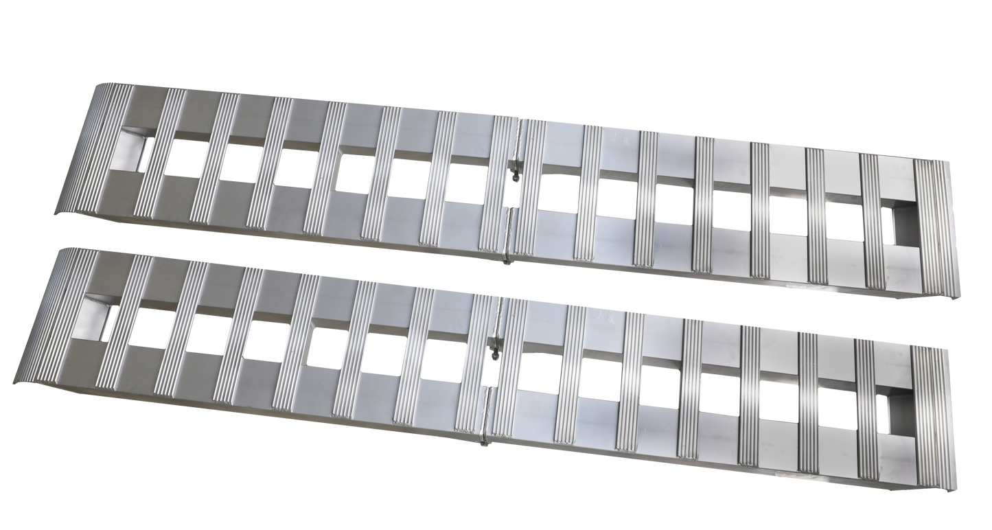 1 Pair Heavy Duty 8 foot Foldable Aluminum Loading Ramp 15 Inch x 96 Inch 3K Capacity Per Ramp Gen Y Hitch