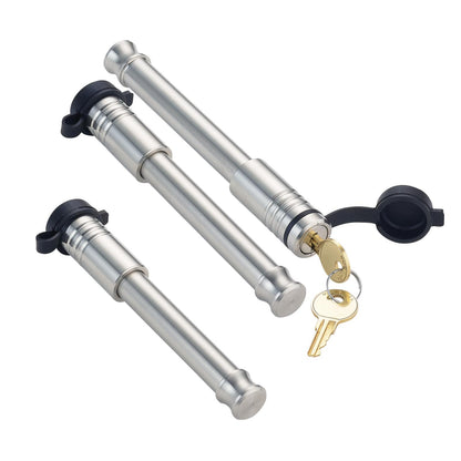 3 Pack Mixed (2) 5/8 Inch x 3-5/8 Inch Span Hitch Locks & (1) 5/8 Inch x 3-1/8 Inch Span 2.5 Inch Receiver Lock Fitment: Mega Duty 21K Gen Y Hitch