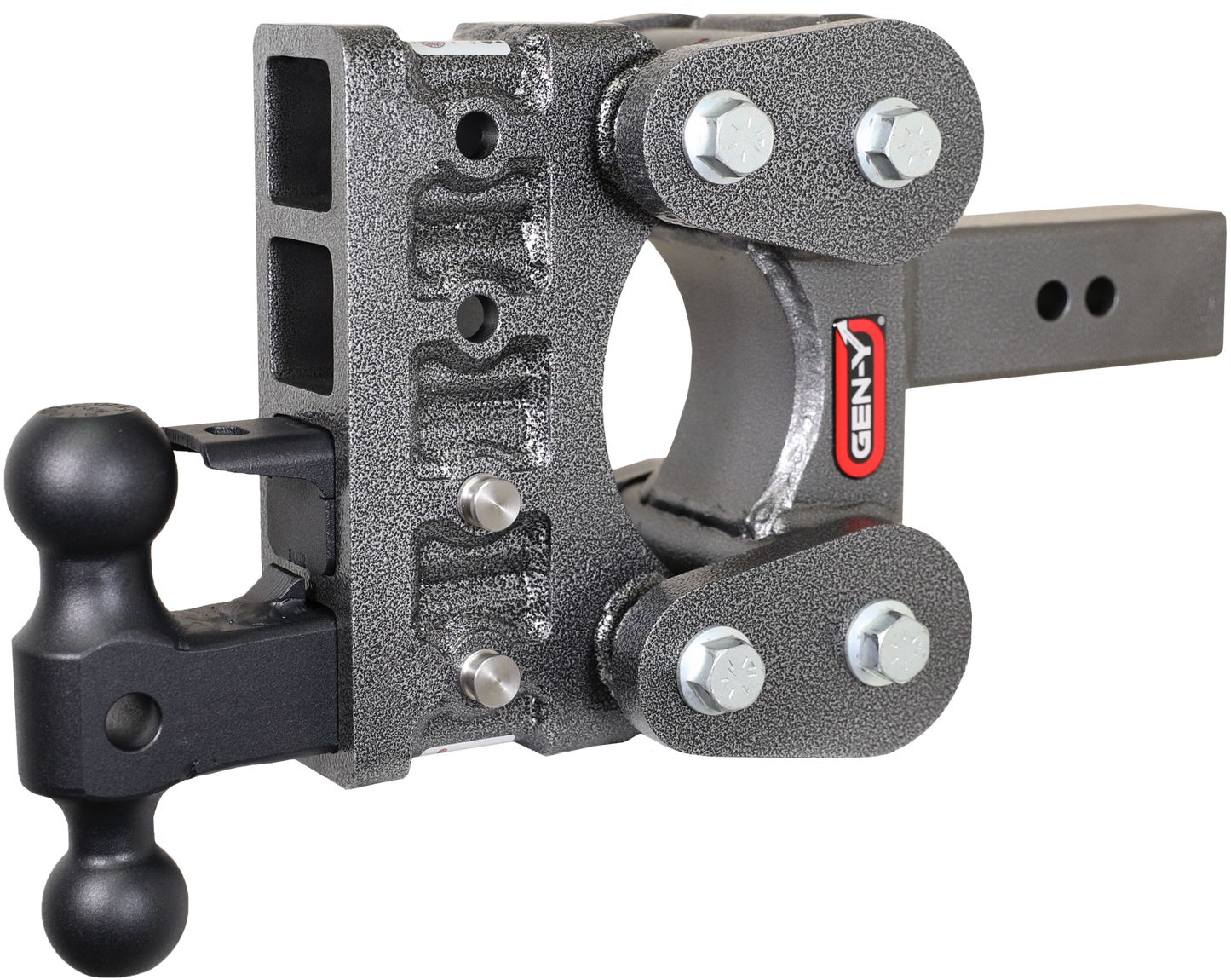 The Boss Torsion Flex 2.5 Inch Shank 5 Inch Drop 1.7K TW 16K Hitch & GH-051 Dual-Ball & GH-032 Pintle Lock Gen Y Hitch