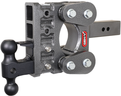The Boss Torsion Flex 2.5 Inch Shank 5 Inch Drop 1.7K TW 16K Hitch & GH-051 Dual-Ball & GH-032 Pintle Lock Gen Y Hitch