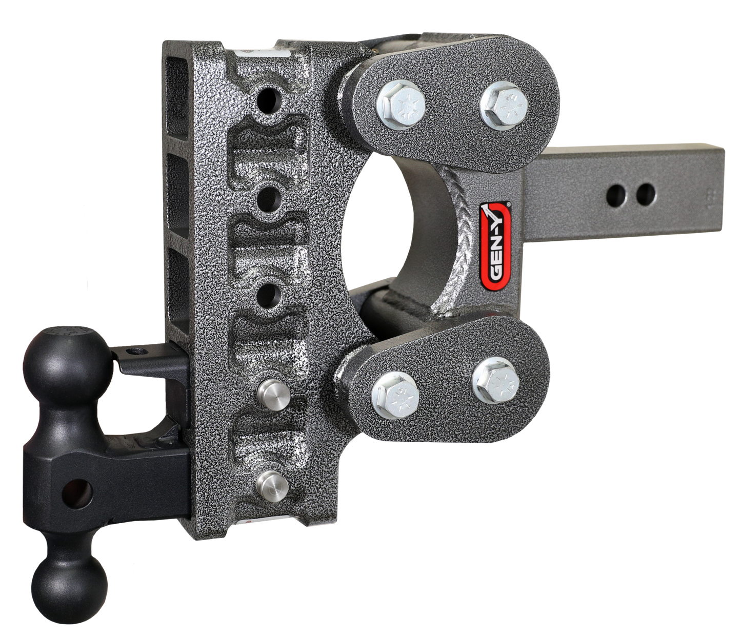 The Boss Torsion Flex 2.5 Inch Shank 7.5 Inch Drop 1.7K TW 16K Hitch & GH-051 Dual-Ball & GH-032 Pintle Lock Gen Y Hitch