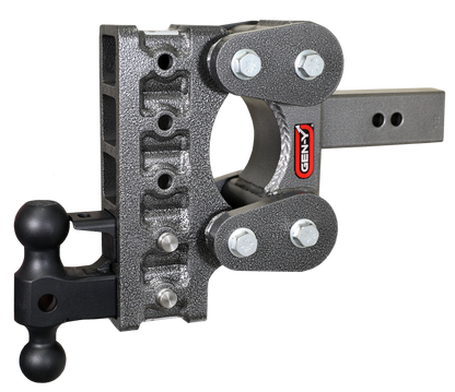 The Boss Torsion Flex 2.5 Inch Shank 7.5 Inch Drop 1.7K TW 16K Hitch & GH-051 Dual-Ball & GH-032 Pintle Lock Gen Y Hitch