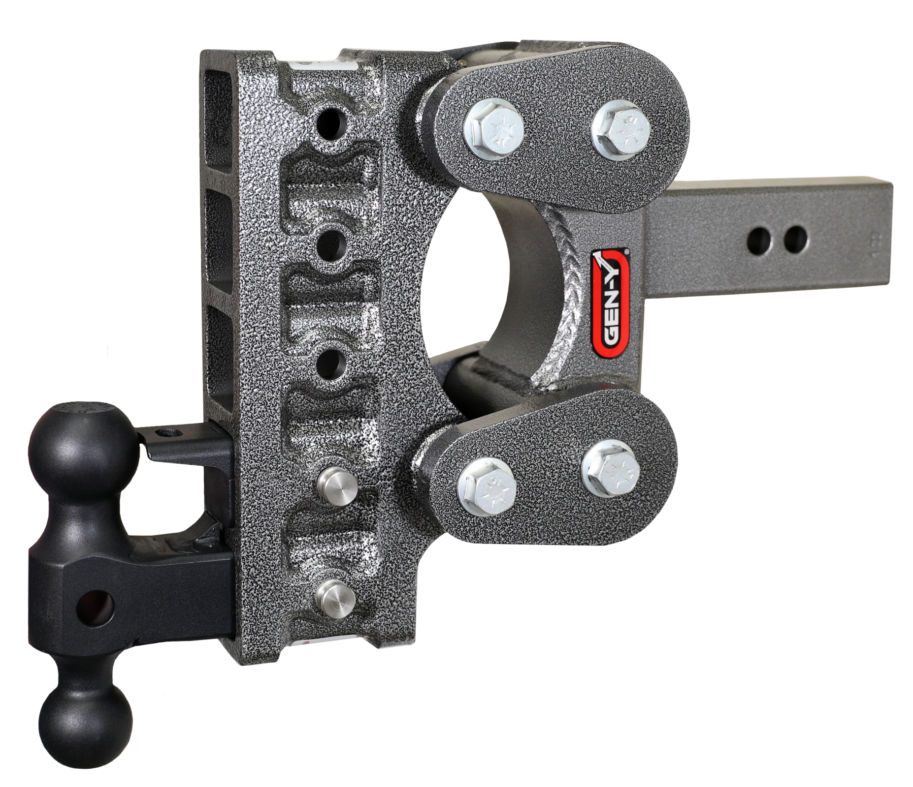 The Boss Torsion Flex 2.5 Inch Shank 7.5 Inch Drop 1.7K TW 16K Hitch & GH-051 Dual-Ball & GH-032 Pintle Lock Gen Y Hitch