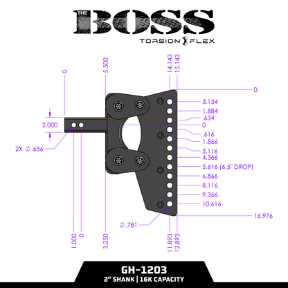 The BOSS (Torsion-Flex) Weight Distribution (2"- 3") Shank