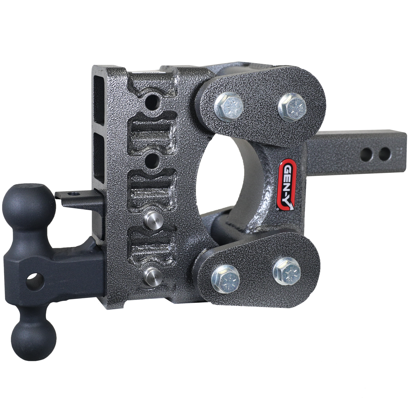 The Boss Torsion Flex 2 Inch Shank 5 Inch Drop 1.7K TW 16K Hitch & GH-051 Dual-Ball & GH-032 Pintle Lock Gen Y Hitch