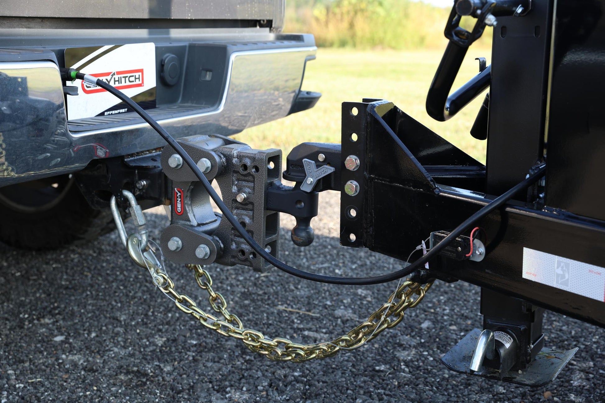 The Boss Torsion Flex 2 Inch Shank 10 Inch Drop 1.7K TW 16K Hitch & GH-051 Dual-Ball & GH-032 Pintle Lock Gen Y Hitch