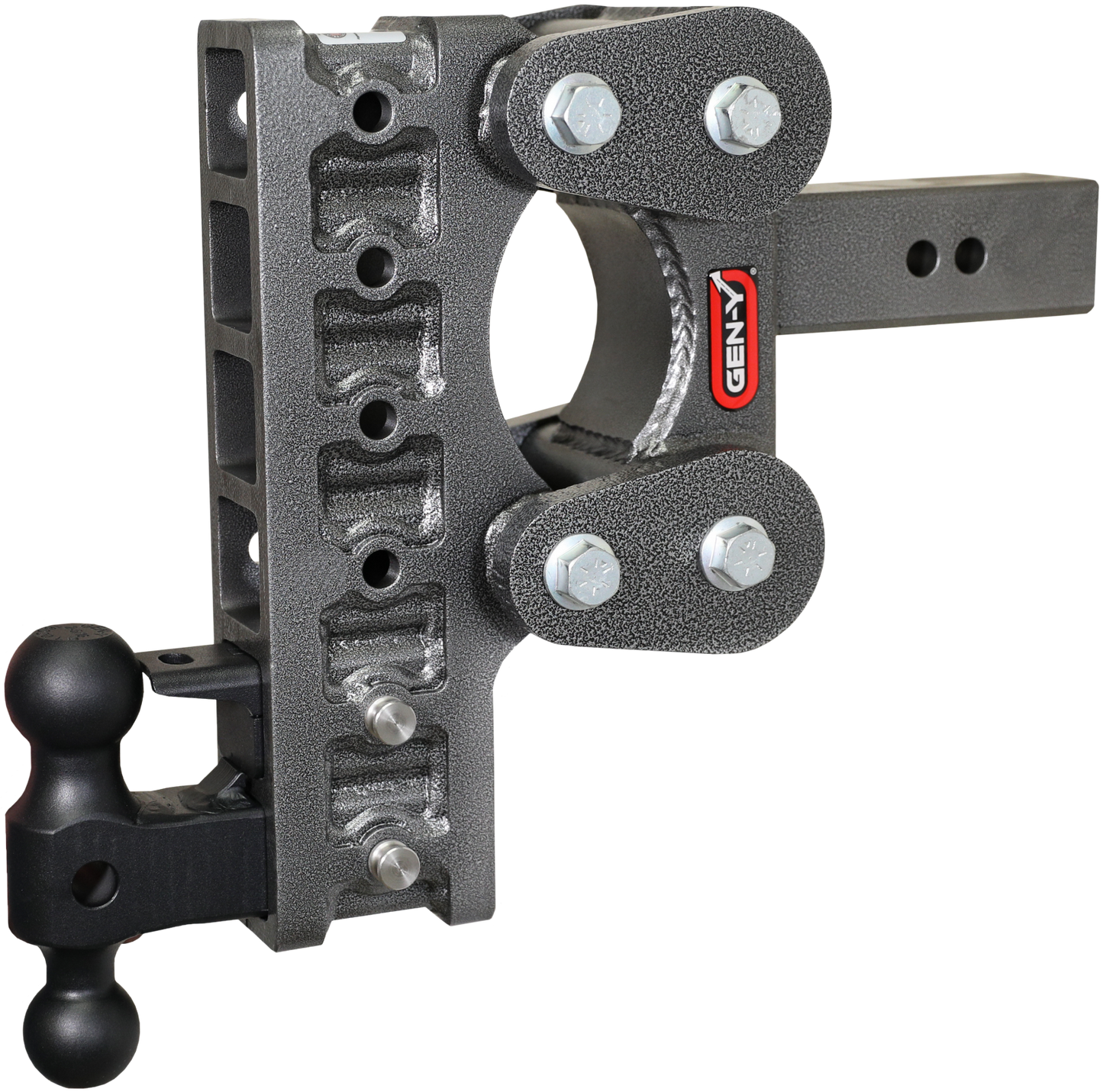 The Boss Torsion Flex 2 Inch Shank 10 Inch Drop 1.7K TW 16K Hitch & GH-051 Dual-Ball & GH-032 Pintle Lock Gen Y Hitch