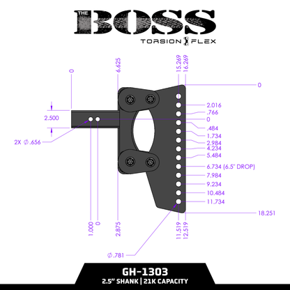 The BOSS (Torsion-Flex) Weight Distribution (2"- 3") Shank