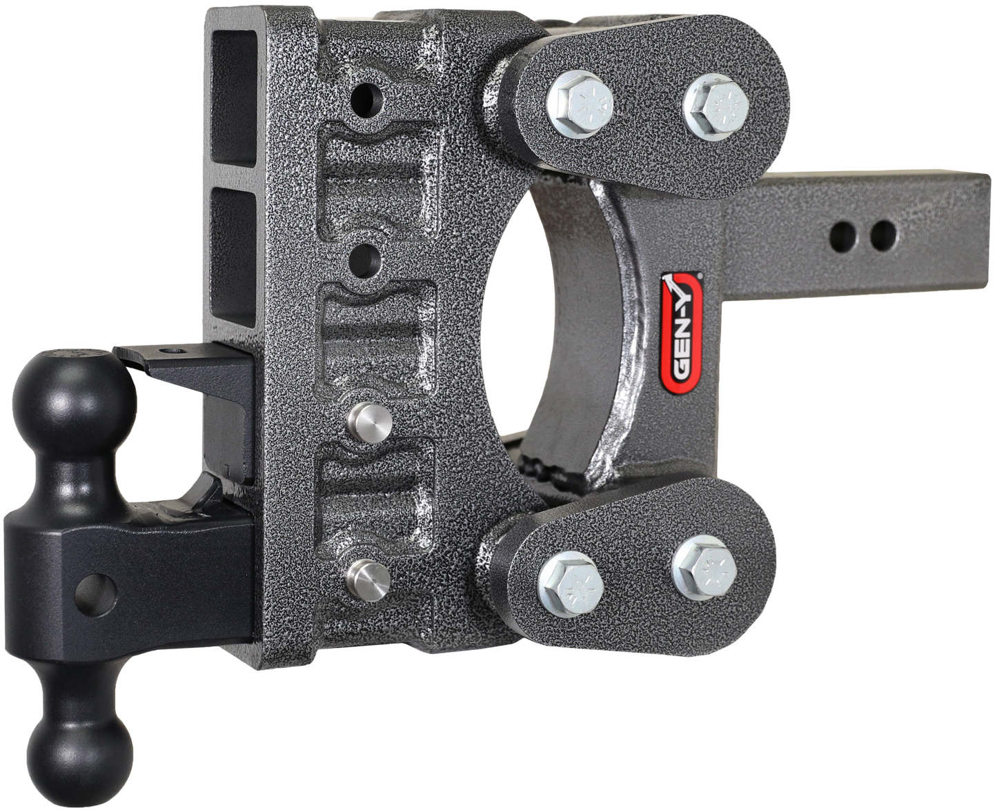 The Boss Torsion Flex 2.5 Inch Shank 6 Inch Drop 2.4K TW 21K Hitch & GH-061 Dual-Ball & GH-062 Pintle Lock Gen Y Hitch