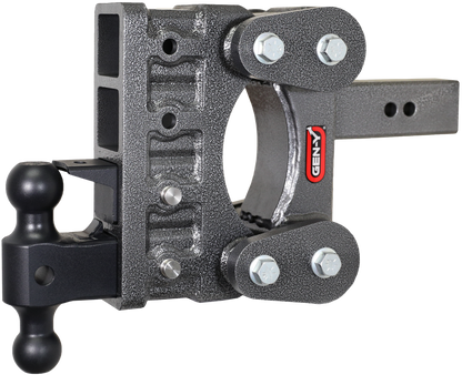 The Boss Torsion Flex 2.5 Inch Shank 6 Inch Drop 2.4K TW 21K Hitch & GH-061 Dual-Ball & GH-062 Pintle Lock Gen Y Hitch