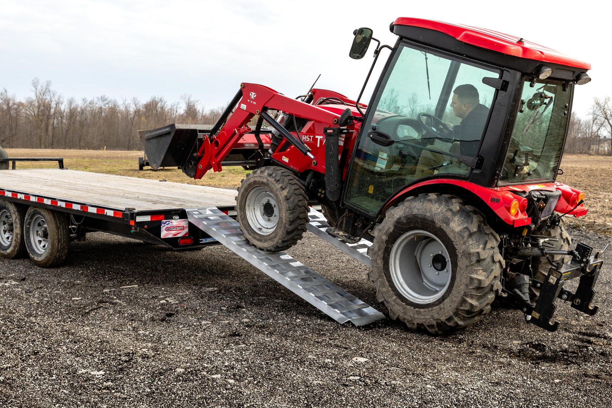 1 Pair Heavy Duty 12 Foot Aluminum Loading Ramps 15 Inch x 144 Inch 4K Capacity Per Ramp Gen Y Hitch
