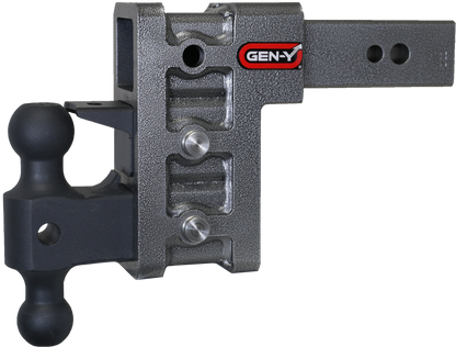 Mega Duty 2.5 Inch Shank 6 Inch Drop 3.5K TW 32K Hitch & GH-0161 Dual-Ball & GH-0162 Pintle Lock Gen Y Hitch