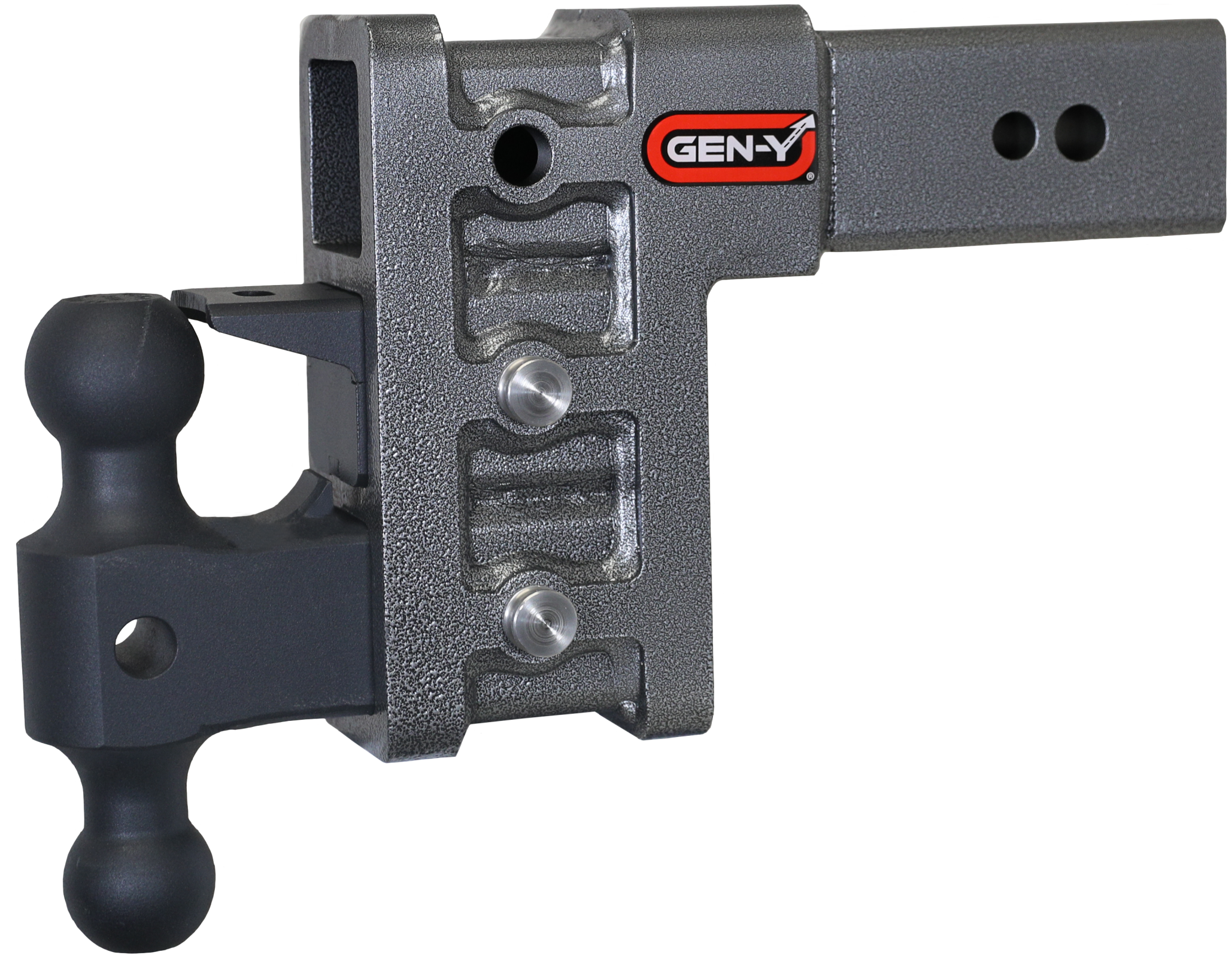 Mega Duty 3 Inch Shank 6 Inch Drop 3.5K TW 32K Hitch & GH-0161 Dual-Ball & GH-0162 Pintle Lock Gen Y Hitch