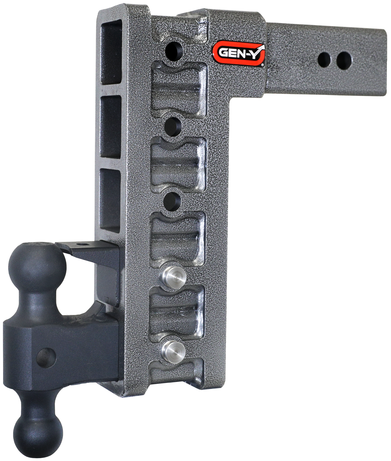 Mega Duty 3 Inch Shank 12 Inch Drop 3.5K TW 32K Hitch & GH-0161 Dual-Ball & GH-0162 Pintle Lock Gen Y Hitch
