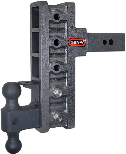 Mega Duty 2.5 Inch Offset Shank 3 Inch Rise, 9 Inch Drop 3.5K TW 32K Hitch & GH-0161 Dual-Ball & GH-0162 Pintle Lock Gen Y Hitch