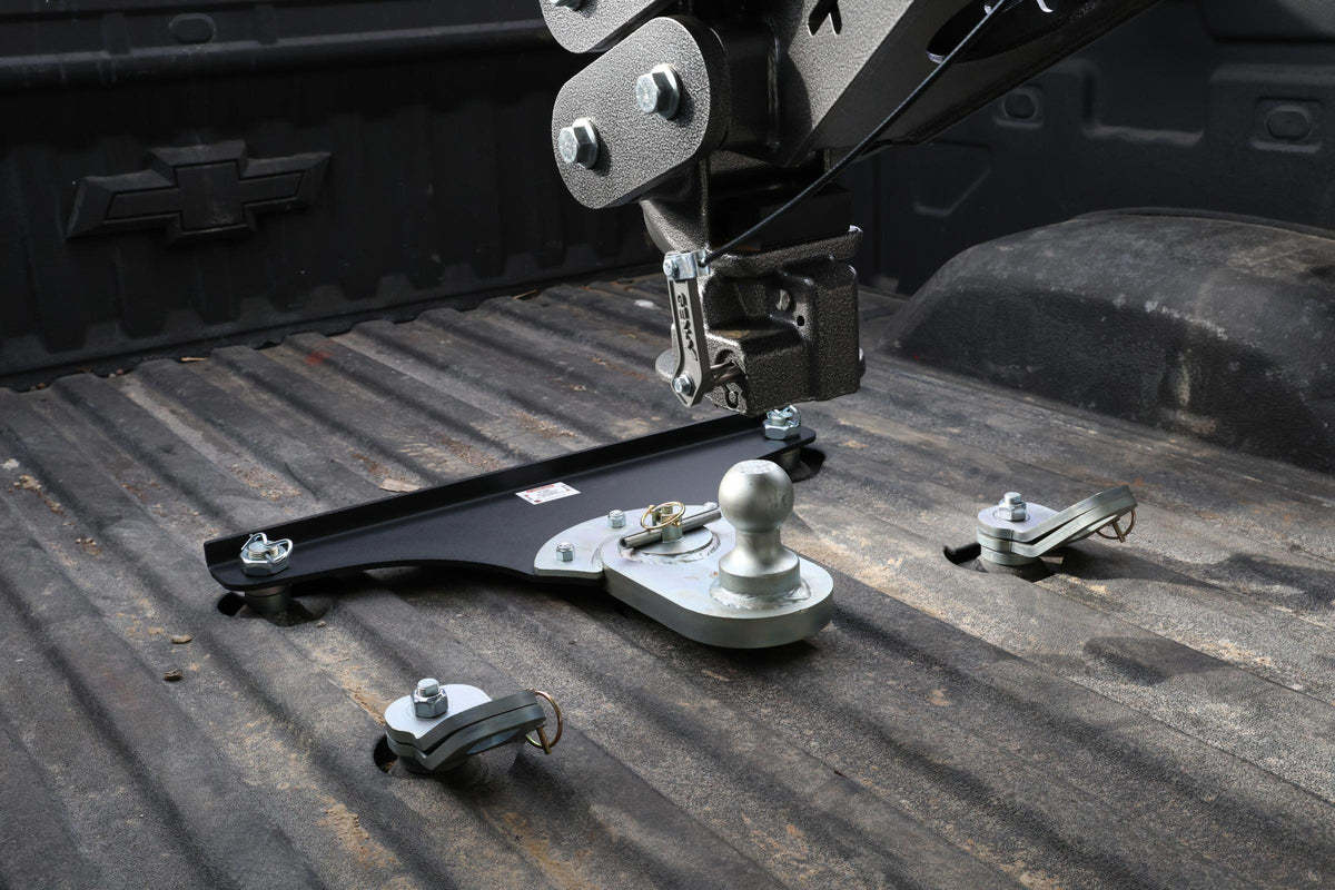 GoosePuck 5 Inch offset ball-puck mount for Dodge 25K Towing (With STD Ball Assy and 101571) Gen Y Hitch