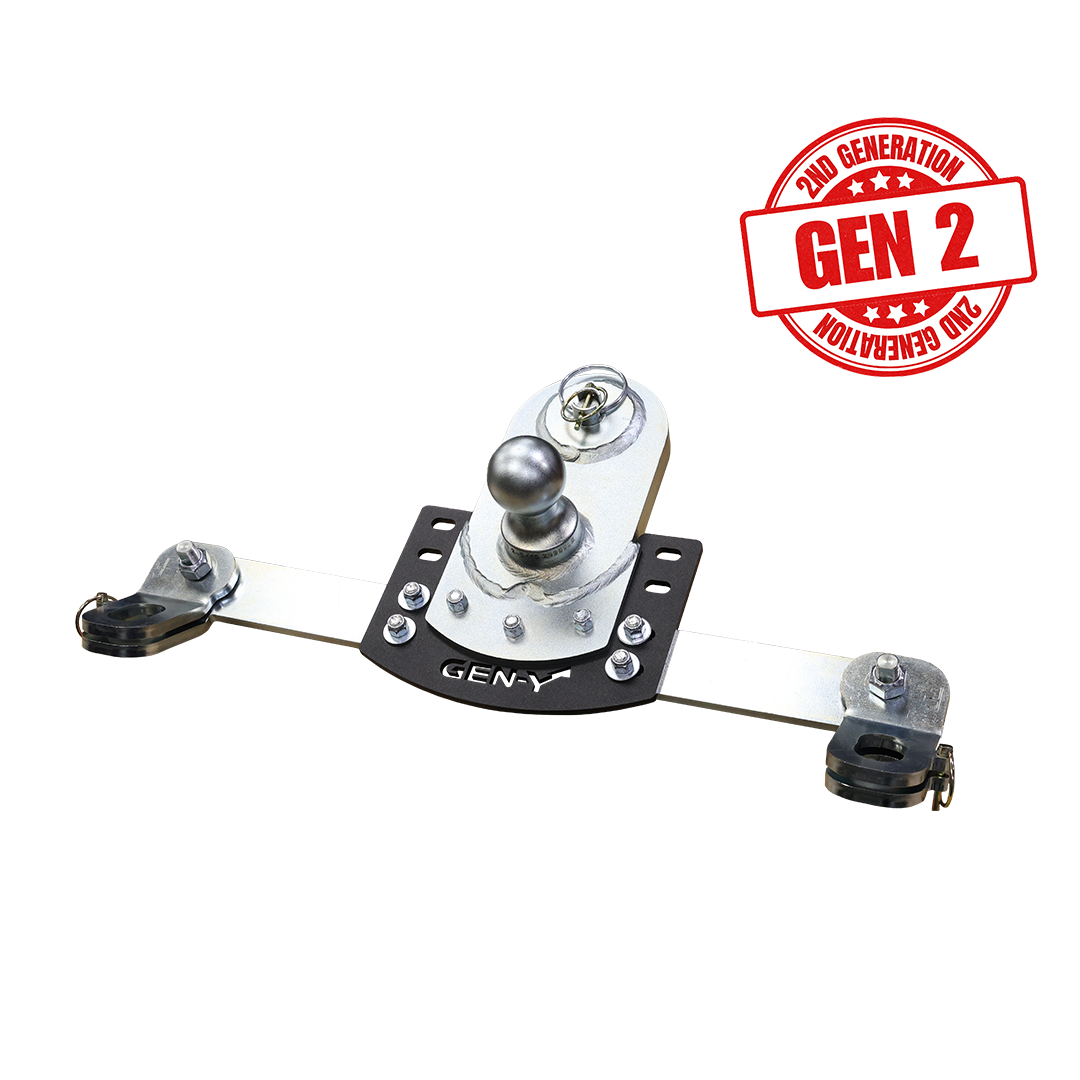 Main Assy GoosePuck GEN II 5 Inch Offset 25K Overall Towing With Safety Chain Anchors Incorporated GM 2020-24 Short & Long Bed Gen Y Hitch