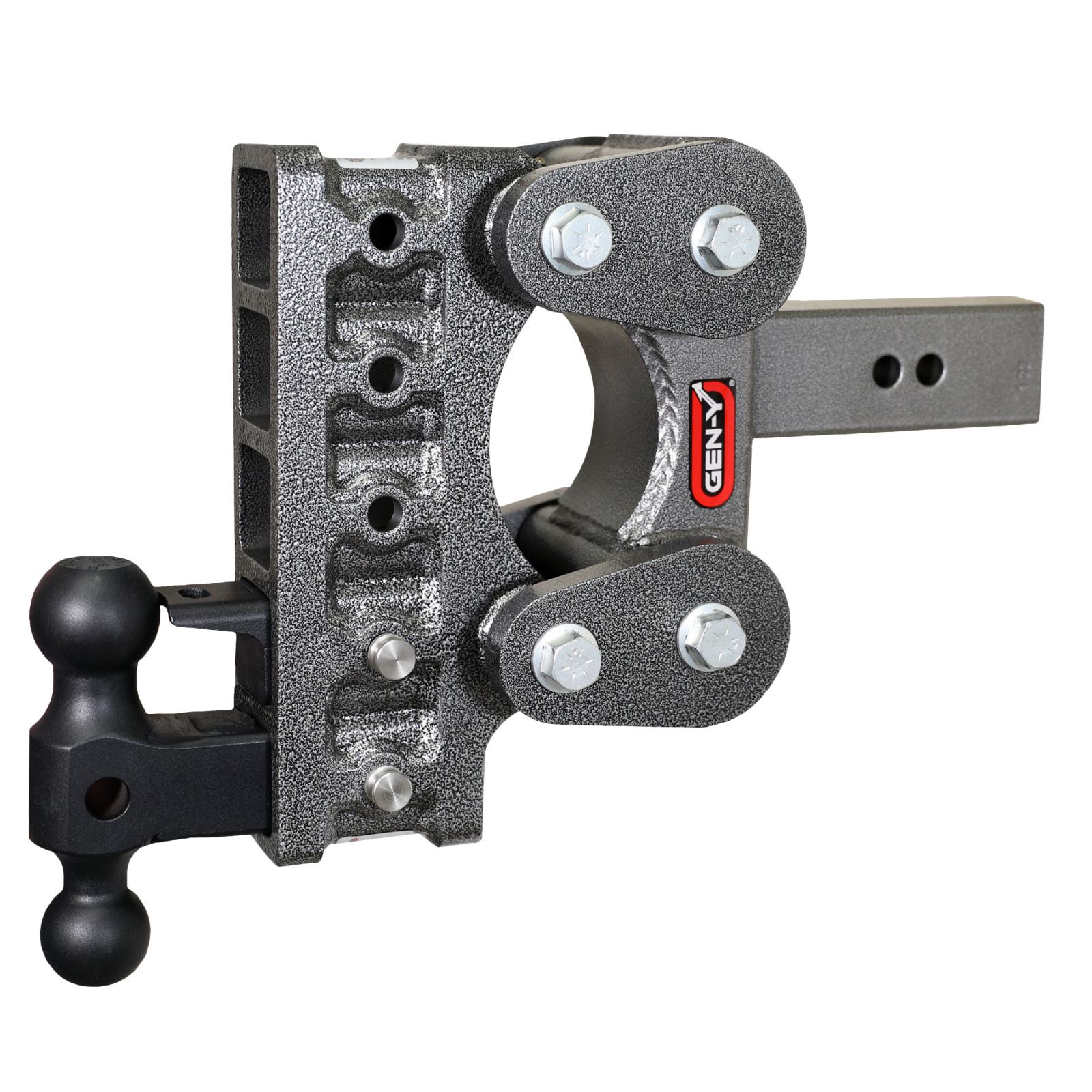 The Boss Torsion Flex 2.5 Inch Shank 7.5 Inch Drop 1.1K TW 10K Hitch & GH-031 Dual-Ball & GH-032 Pintle Lock Gen Y Hitch