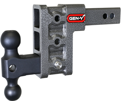 Mega Duty 2 Inch Shank 5 Inch Drop 1.5K TW 10K Hitch & GH-031 Dual-Ball Gen Y Hitch