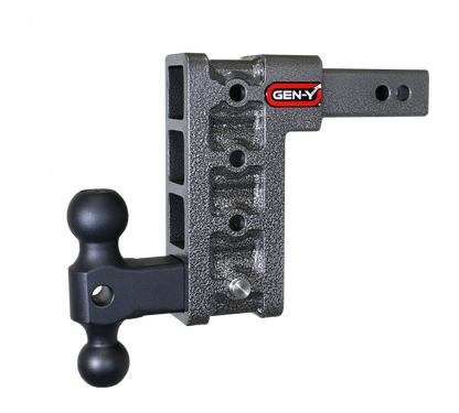 Mega Duty 2 Inch Shank 7.5 Inch Drop 1.5K TW 10K Hitch & GH-031 Dual-Ball Gen Y Hitch