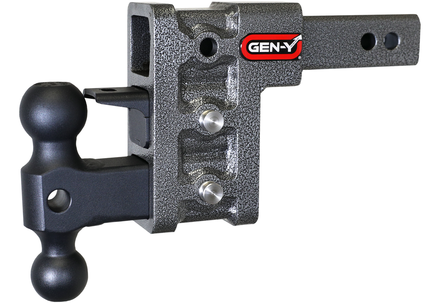 Mega Duty 2 Inch Shank 5 Inch Drop 1.5K TW 10K Hitch & GH-031 Dual-Ball & GH-032 Pintle Lock Gen Y Hitch