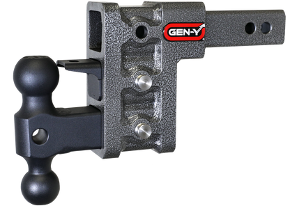 Mega Duty 2 Inch Shank 5 Inch Drop 1.5K TW 10K Hitch & GH-031 Dual-Ball & GH-032 Pintle Lock Gen Y Hitch