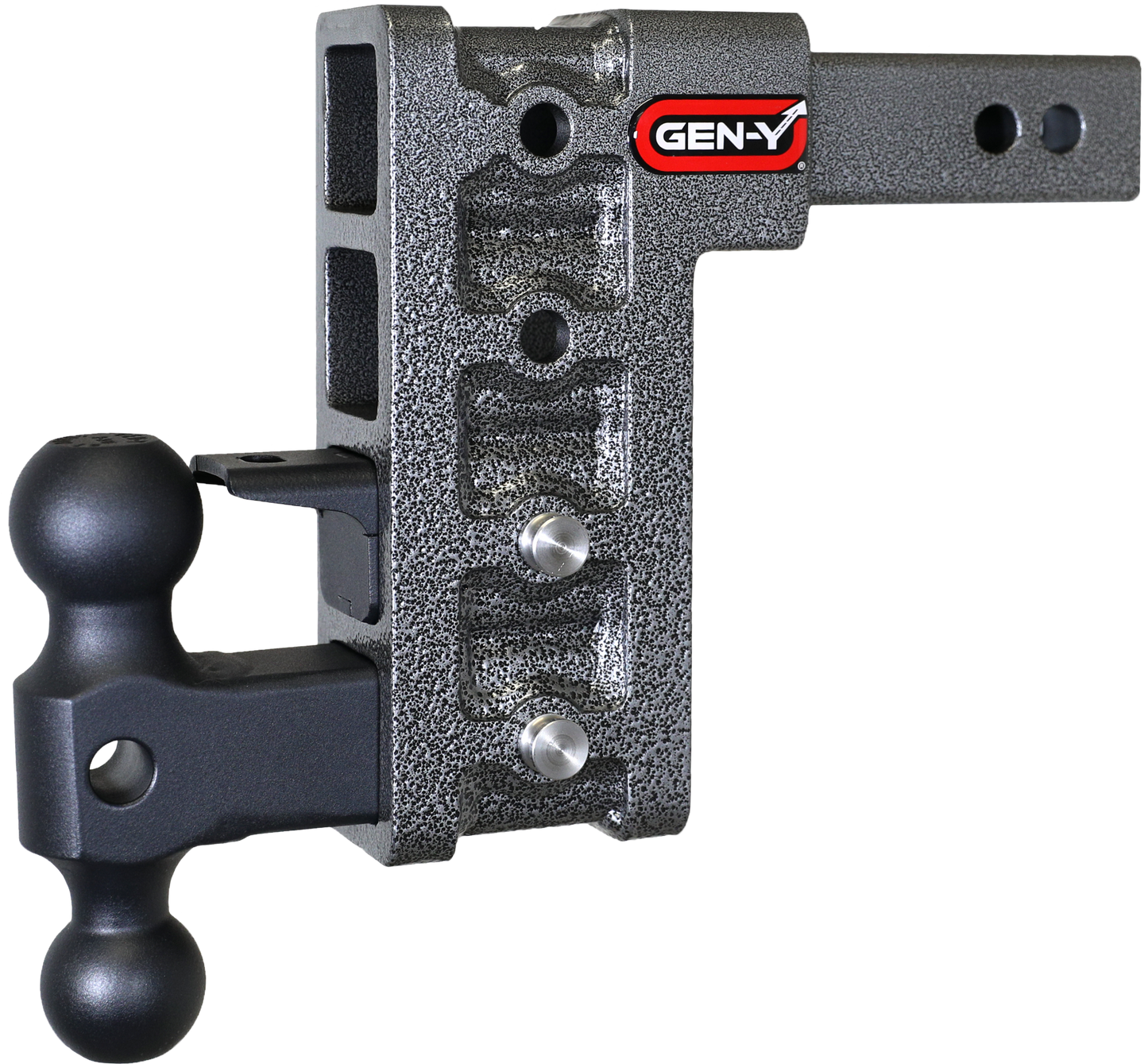 Mega Duty 2 Inch Shank 7.5 Inch Drop 1.5K TW 10K Hitch & GH-031 Dual-Ball & GH-032 Pintle Lock Gen Y Hitch