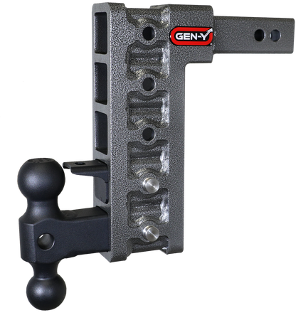 Mega Duty 2 Inch Shank 10 Inch Drop 1.5K TW 10K Hitch & GH-031 Dual-Ball & GH-032 Pintle Lock Gen Y Hitch