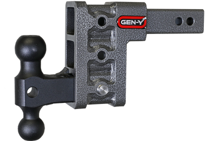 Mega Duty 2 Inch Shank 5 Inch Drop 2K TW 16K Hitch & GH-051 Dual-Ball Gen Y Hitch