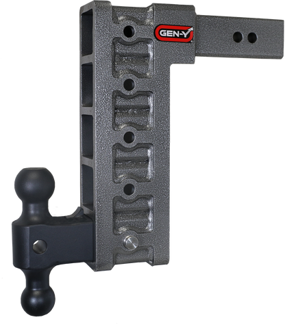 Mega Duty 2.5 Inch Shank 12 Inch Drop 3K TW 21K Hitch & GH-061 Dual-Ball Gen Y Hitch