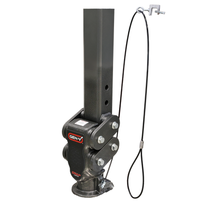 Spartan Torsion Flex Snap Latch 2.5 Inch Offset 4 Inch Square Tube Gooseneck 2 5/16 Inch Coupler Standard Height 6.5K TW 30K Towing Includes GH-098 Pin & Pull Rod Gen Y Hitch