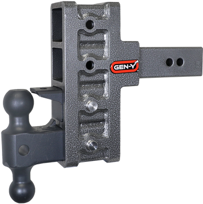 Mega Duty 2.5 Inch Offset Shank 3 Inch Rise, 6 Inch Drop 3K TW 21K Hitch & GH-061 Dual-Ball & GH-062 Pintle Lock Gen Y Hitch