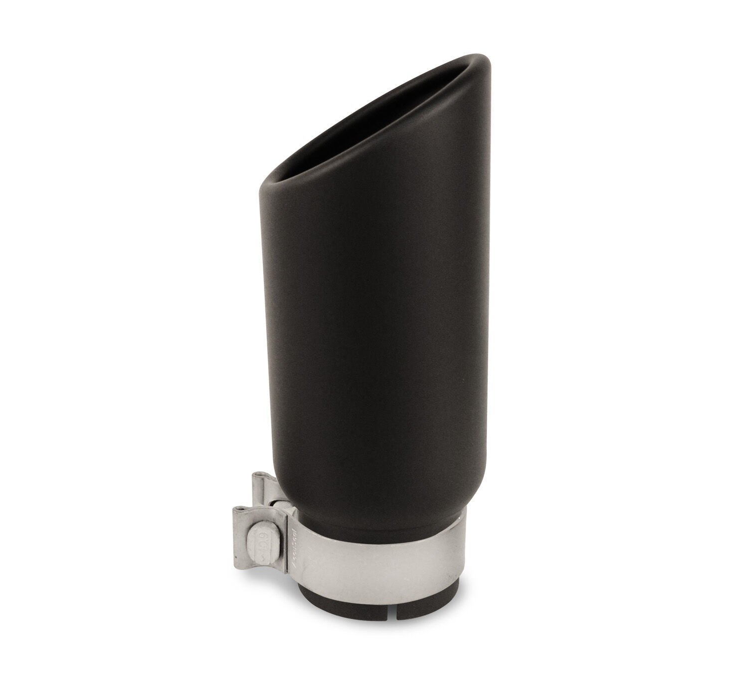 Black Powder Coated Stainless Steel Exhaust Tip 3.0 Inch Outlet Size: 4.0 Inch Textured Black Go Rhino