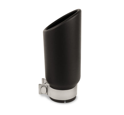 Black Powder Coated Stainless Steel Exhaust Tip 3.0 Inch Outlet Size: 4.0 Inch Textured Black Go Rhino