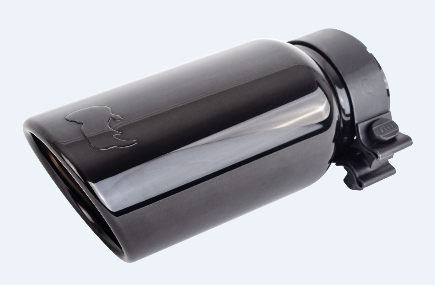 Black Chrome Stainless Steel Exhaust Tip 14 Inch Inlet Size: 3.0 Inch Outlet Size: 4.0 Inch Black Chrome Go Rhino