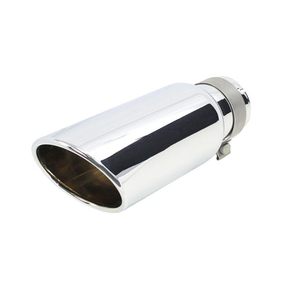 Stainless Steel Exhaust Tip 14 Inch Inlet Size: 3 1/2 Inch Outlet Size: 5.0 Inch Polished Stainless Steel Go Rhino