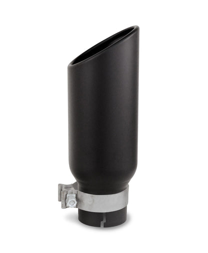 Black Powder Coated Stainless Steel Exhaust Tip 14 Inch Inlet Size: 3 1/2 Inch Outlet Size: 5.0 Inch Textured Black Go Rhino