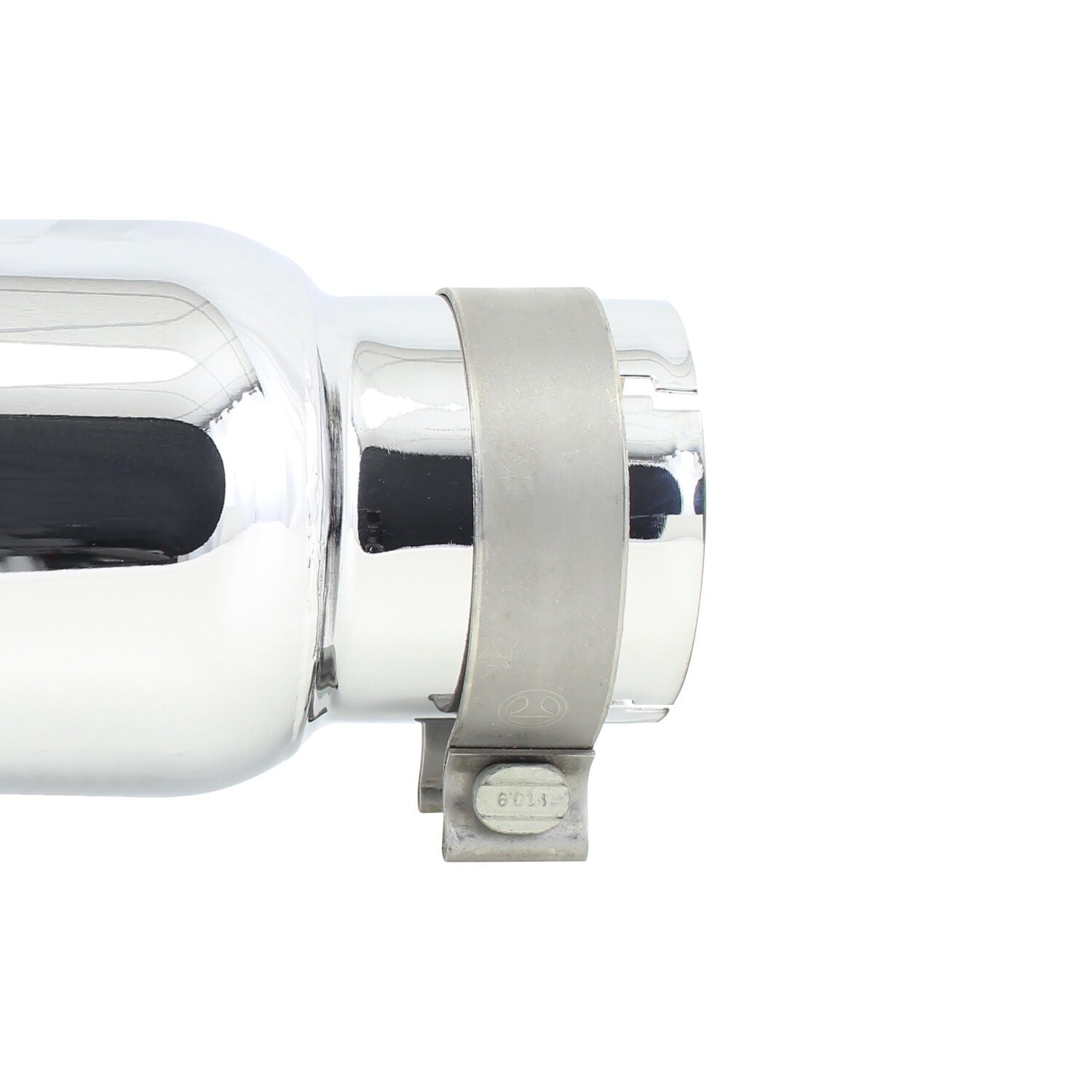 Stainless Steel Exhaust Tip 14 Inch Inlet Size: 3 1/2 Inch Outlet Size: 5.0 Inch Polished Stainless Steel Go Rhino