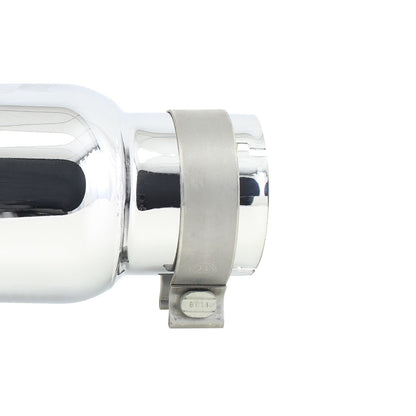 Stainless Steel Exhaust Tip 14 Inch Inlet Size: 3 1/2 Inch Outlet Size: 5.0 Inch Polished Stainless Steel Go Rhino